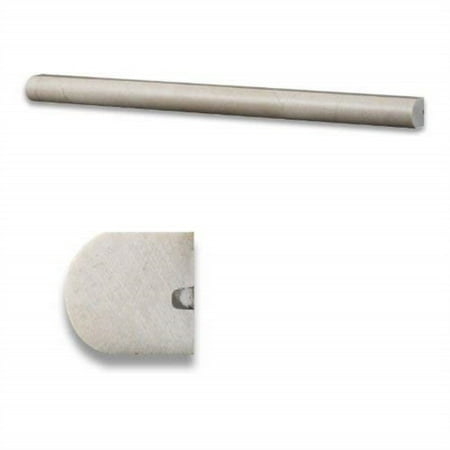 Crema Marfil Marble Molding - Crema Marfil Marble Polished 3/4 X 12 Bullnose Liner - Box of 5 pcs.