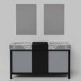 thumbnail image 6 of Lexora Home Zilara 60" Double Marble Top Bathroom Vanity with Mirror in Black, 6 of 12