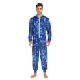 thumbnail image 2 of 1-Pack Onesie Jumpsuits For Men&Women Winter One Piece Zipper Pajamas Playsuit Shinning Blue, 2 of 6