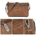 thumbnail image 5 of Wrangler Western Cowhide Crossbody Bags for Women Clutch Wristlet Purse, Pattern-brown, 5 of 6