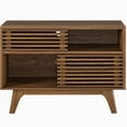 thumbnail image 4 of Modway Render Modern Style Particleboard Wood Display Stand in Walnut, 4 of 7