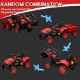 thumbnail image 7 of Luku 12V 3 in 1 Kids Ride on Excavator & Tractor with Detachable Trailer for Boys Girls, Red, 7 of 7