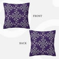 thumbnail image 3 of ZICANCN Damask Style Blue Flower Decorative Throw Pillow Covers, Bed Couch Sofa Decorative Knit Pillow Covers for Living Room Farmhouse 22"x22", 3 of 8