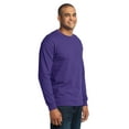 thumbnail image 4 of Port & Company PC55LS Mens Long Sleeve Core Blend Tees, Purple - 4XL, 4 of 6