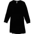 thumbnail image 2 of Eileen Fisher Womens Long Sleeve Velvet Mini Shift Dress, Black, Medium, 2 of 2