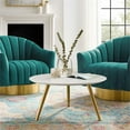 thumbnail image 2 of Modway Lippa 28" Round Wood Top Coffee Table with Tripod Base in Gold/White, 2 of 3