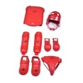 thumbnail image 2 of Equipo de entrenamiento de karate, guantes de boxeo, espinilleras, equipo de boxeo profesional para muay thai, karate, adultos y sanda. Rojo, 2 of 8