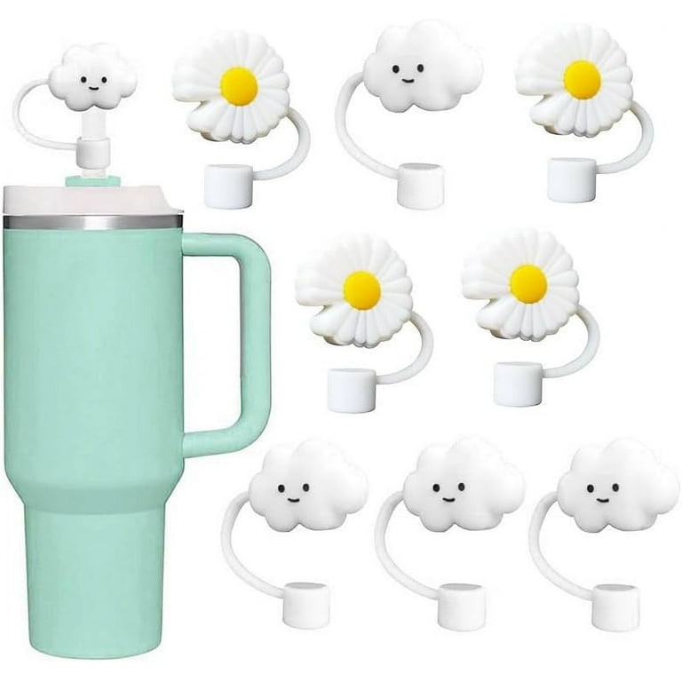 Flower Tumbler Design Straw Cover For Stanley Cups, Silicone Straw Topper  Compatible With & Tumbler With Handle, Straw Tip Covers - Temu