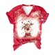 thumbnail image 5 of Tops Para Hombre Y Para Mujer Tops Con Estampado de Navidad Camisetas de Manga Corta Con Cuello en V de Alce Sueltas Casuales Odeerbi ODB182309, 5 of 6