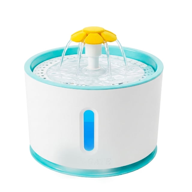 Fuente De Agua Automática 2.4l Para Gatos Y Perros Con Bomba Ultra Silenciosa Bebedero Eléctrico Para Mascotas Color azul