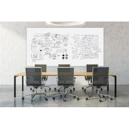 FSE 373-WGB9648M 96"W x 48"H Magnetic Wall-Mounted Glass Board