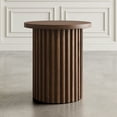 thumbnail image 4 of Jofran Auden 24" Round Mid-Century Modern Fluted Pedestal Base End Table, 4 of 10