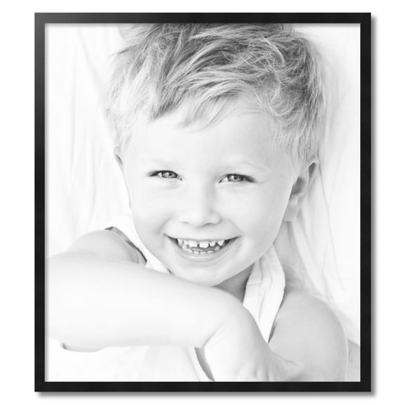 ArtToFrames 30" x 34" Black Picture Frame, 30x34 inch Black Wood Poster Frame (WOM-5139)