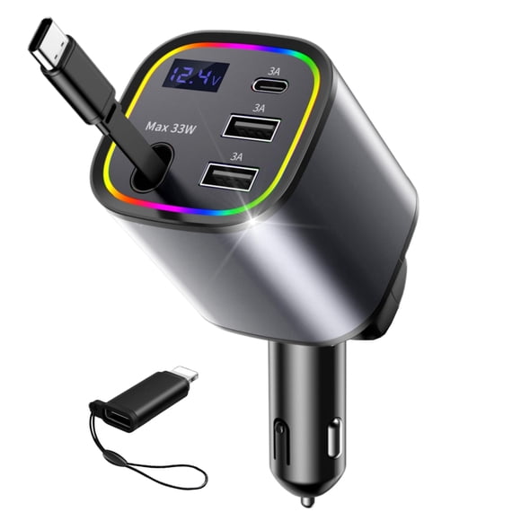 Cargador de coche AGEMANY 78 W de carga rápida USB C para iPhone 16 Android