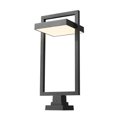 thumbnail image 1 of Z Lite 566PHXLS-SQPM-BK-LED 32 in. Luttrel LED Black Outdoor Pier Mounted Fixture, 1 of 1