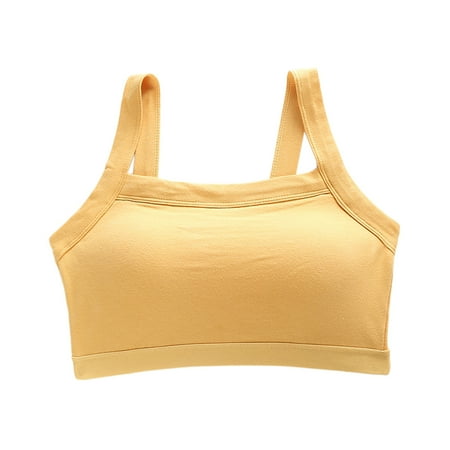 Clearance!Uooqdmx Bras for Women Push Up Bra Wrap Top Soild Color Beauty Back Underwear Bottoming Vest Type Small Thin Inner Bra Bandeau Bra Yellow XL