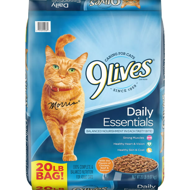 9Lives Daily Essentials Dry Cat Food, 20-Pound Bag - Walmart.com ...