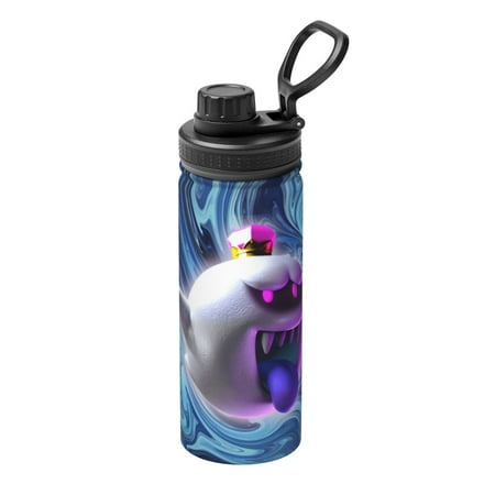 

King Boo Horror Luigi s Mansion Unisex Sports Insulated Water Bottles Kettle Stainless Steel Portable Cup 18OZ For School Travel Gym Running