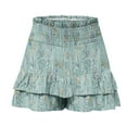 thumbnail image 5 of Rezuofi 1 Pcs Shorts for Women Trendy Summer High Waisted Ruffle Tiered Skirt Skorts Dressy Casual Cute Flowy Beach Vacation Shorts, 5 of 5