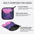 thumbnail image 3 of Yayeee Oven Mitts and Pot Holder Set of 4 Heat Resistant Kitchen Gloves Baking Hot Pad, White Cat Walking, 3 of 5