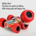 thumbnail image 4 of Red Red Double Side Stunt Graffiti Car Off Road Model Toy Car Inertia Friction Powered Vehicle For Kids Boys Girls Graffiti Style, 4 of 7
