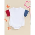 thumbnail image 3 of Nygoyerh 3M 6M 12M 18M Baby Boys 4th of July T-shirt Romper Short Sleeve Letter Ice Cream Print Loose Jumpsuit Newborn Infant Summer Bodysuit for Casual Daily, 3 of 8