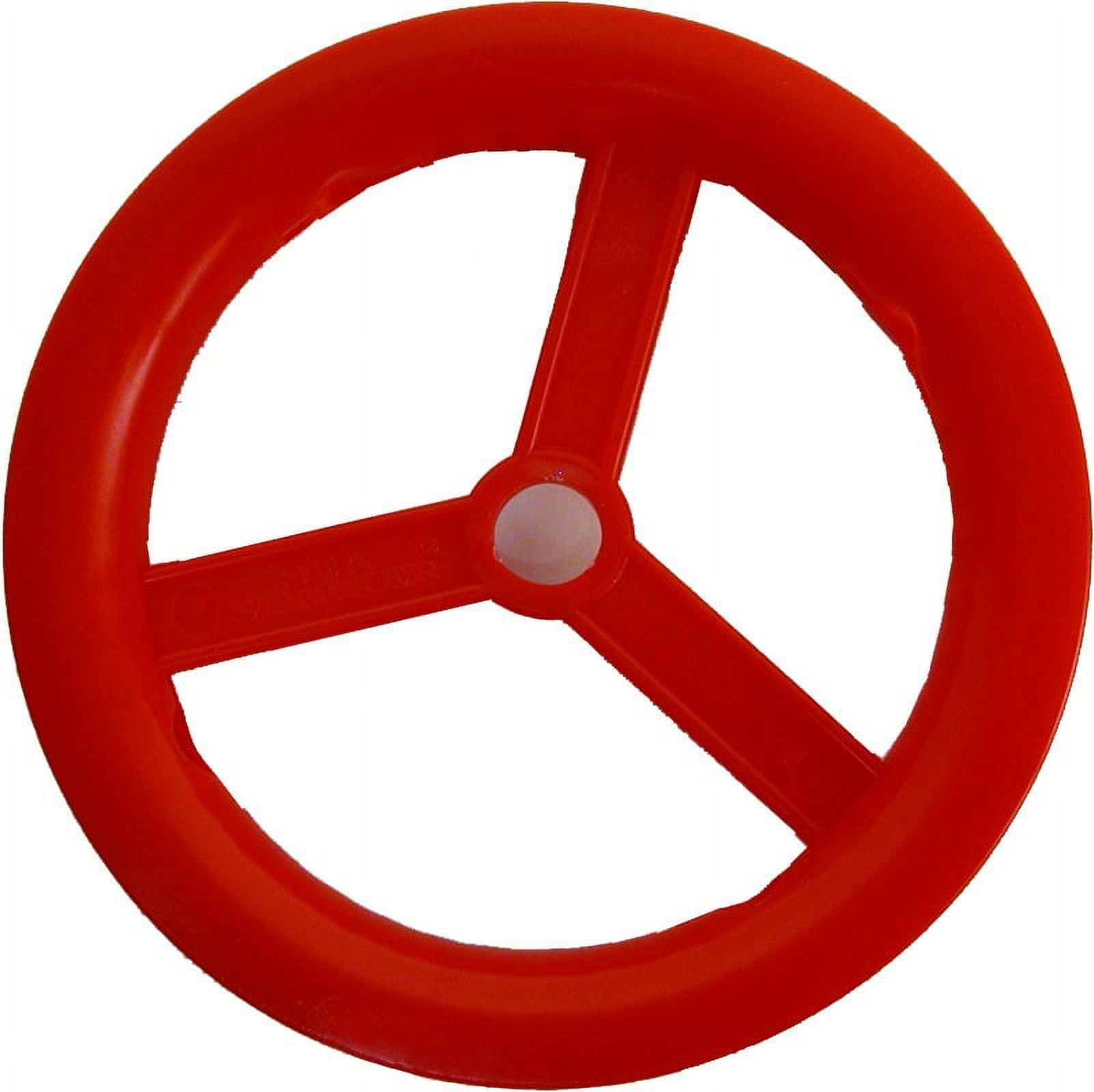 (6 pack) Sea Striker Leader Wheel with Spoke Fishing Accessory, Red, 4"