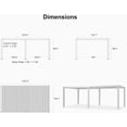 thumbnail image 2 of PURPLE LEAF Outdoor Louvered Pergola 12'x20' Aluminum Gazebo Modern White Patio Metal Pergola with Adjustable Rainproof Hardtop for Garden Lawns Yard, 2 of 9