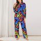thumbnail image 2 of Balery Vintage Audio Cassettes Conjunto de Pijama con Estampado para Mujer, Conjunto de Dos Piezas con Manga Larga, Ropa de Dormir Suave con Bolsillos, Pijamas Cómodos-Medium, 2 of 7