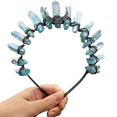 thumbnail image 1 of Original Crystal Tiara Crown Headband, Black Quartz Rhinestone Moon Goddess Witch Tiara para Mujeres Niñas Adepaton CPB-DE-LYY941-3, 1 of 5