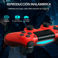 thumbnail image 3 of Controlador inalámbrico para P4, joystick de juego remoto compatible con P-4/P-4 Slim/P-4 Pro/Windows PC, rojo, 3 of 6