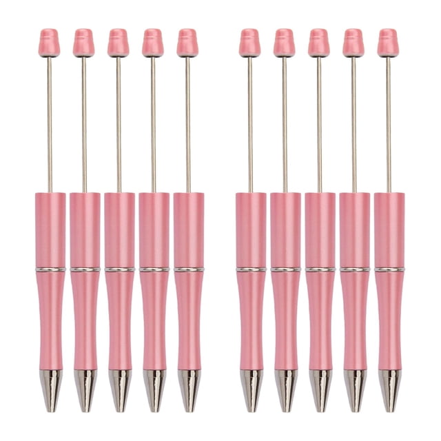 10 piezas de bolígrafo con cuentas, bolígrafo de punta redonda para decoración de fiestas, bolígrafo de escritura novedoso DIY para rosa