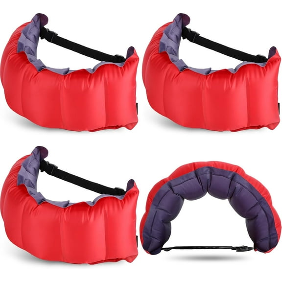 Inflatable Swim Belt 4 Pcs Pool Portable Floatation Belt for Adults Adjustable Floating Training Aid with Buckle and Rope for Kid Adults Swimming Beginner