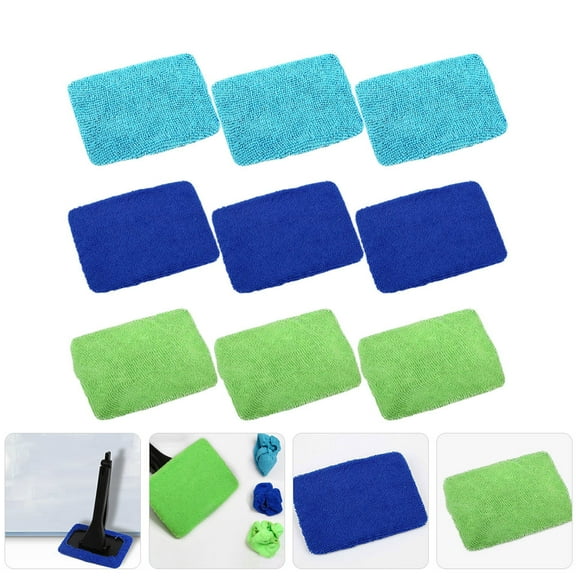 IMIKEYA 9Pcs Car Cleaning Accessories Windshield Cleaning Tool with Durable Assorted Color Cloths