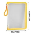 thumbnail image 2 of shyuyusa Transparent Storage Plastic File Folder Clear Document Bag Pouch for A4 Paper Letter Legal Size School Office Art Supplies Storage with Zipper, 2 of 5