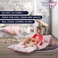 thumbnail image 5 of Loungie Unicorn Light Pink Bean Bag Covers - Microfiber | Nap Mat | Requires 5 Standard Twin Size Pillows 88"x26", 5 of 8