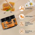 thumbnail image 3 of Flake-Free Styling Wax, 120g Strong Hold Gel for All Hair Types, Non-Greasy Edge Control Solution, Long-Lasting Braiding Support, 3 of 5