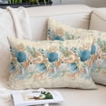 thumbnail image 2 of Beach Coastal Beige Pillow Protectors with Zipper Standard Size, Nautical Shell Starfish Coral Summer Soft Brushed Microfiber Breathable Throw Pillow Covers, Pillowcase for Couch Sofa Bedroom 20"x26", 2 of 9