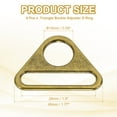 thumbnail image 2 of Uxcell Triangle Buckle Adjuster D Ring, Metal Triangle Buckles with Bar Swivel Clip for Purse Bag Straps Loop Dog Tag Clip Bronze 1.5 Inch, 2 of 7