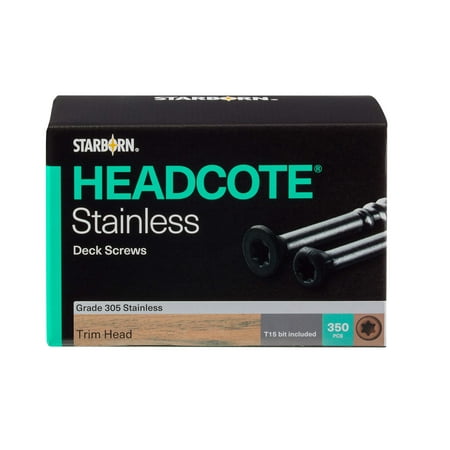 

Headcote #8 x 2-1/2 - #82 Mahogany - Stainless Steel Trim Head Deck Screws - 350 pc. Deck Pack for 100 Sq. Ft. of Decking - STX82T08250