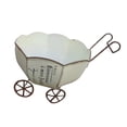 thumbnail image 1 of Almencla Decorative Garden Wagon Planter Desktop Backyard Patio Flowerpot with Wheels Beige, 1 of 8