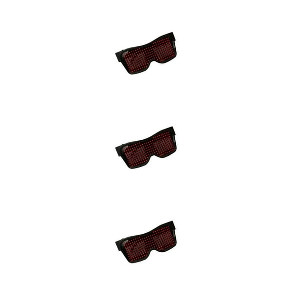 Wosthever ABS Bluetooth Gafas y fiestas LED Gafas LED Ocasiones portátiles Regalo LED Ojo LED para LED Resplandor rojo rojo Type1 NO1