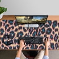 thumbnail image 4 of Long Mouse Pads for Desk,Leopard Print Pattern Desk Mats on Top Of Desks, Desk Mouse Pad Extra Large with 3mm Non-Slip Base and Stitched Edge for Gaming,Office,Work,Home 47.3"x23.6", 4 of 6