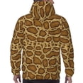 thumbnail image 7 of Picia Snake Skin Pattern Casual Men's Hoodie - Lightweight Hooded Sweatshirt with Kangaroo Pocket, Comfortable Pullover for Everyday, Travel-3X-Large, 7 of 7
