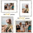 thumbnail image 3 of Vittanly 9x12 Picture Frame, Display Pictures 6x8 with Mat or 9x12 without Mat, Premium Material with Shatter Resistant Plexiglass, Photo Frame for Wall or Table Top Display, Distressed White, 1 Pack, 3 of 6