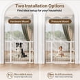 thumbnail image 5 of Ophanie Extra Wide Metal Baby Safety Gate for Stairs and Doorways, Fits 29.6" to 39.1" Wide, 28" Tall, Pressure Mounted Dog Pet Gate, White, 5 of 8