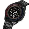 thumbnail image 4 of Luminous Multifunctional Digital Sports Watch, waterproof chronograph watch with alarm countdown, soft silicone strap for outdoor use,,Multicolor E, 4 of 5