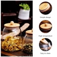 thumbnail image 2 of 3 Pcs Storage Jars Cereals Sealed Jars with Lid Transparent, 2 of 8