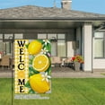 thumbnail image 3 of Remain Unique Welcome Lemon Floral Linen Garden Flag for Spring Summer Home Outdoor Garden Yard Door Decor 12x18 inch, 3 of 5