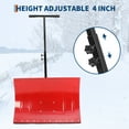 thumbnail image 6 of Snow Shovel with Wheels, Adjustable Handle, 5-Position Angled Blade, Ergonomic Snow Pusher for Driveway, 6 of 20